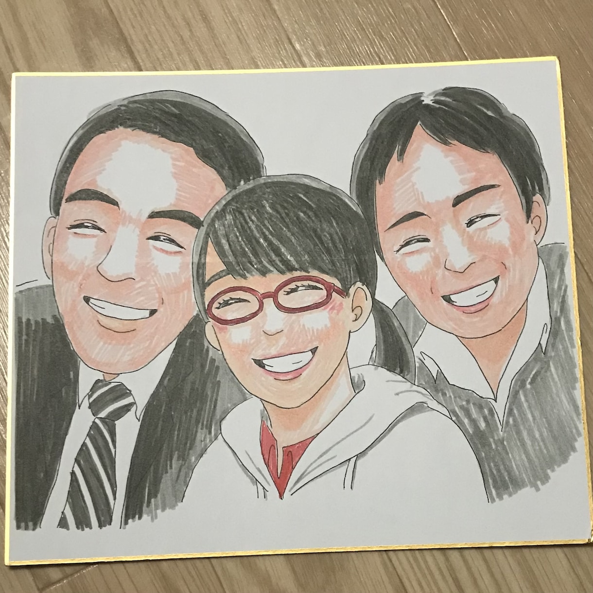 即対応！色紙に似顔絵描きます 思い出の写真や大切なあの人を…手書きでいつでも見られる状態に イメージ2