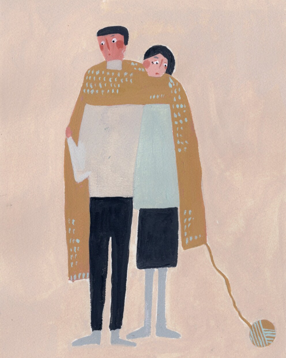 温かみのある人物の絵を描きます 素朴でかわいい絵が挿絵にぴったりです イメージ3
