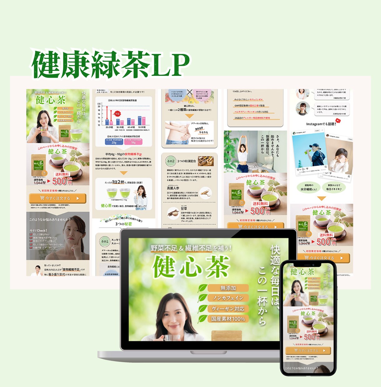 管理栄養士が食・健康・美容に特化したLPを作ります 専門知識を活かし、商品の魅力を丁寧に表現します！ イメージ3