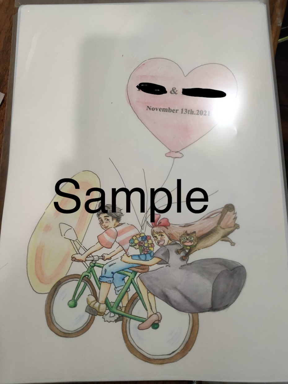 手書き水彩画でジブリ風ウェディングツリー作成します お二人の門出に花を添えさせてもらえればと思います イメージ1