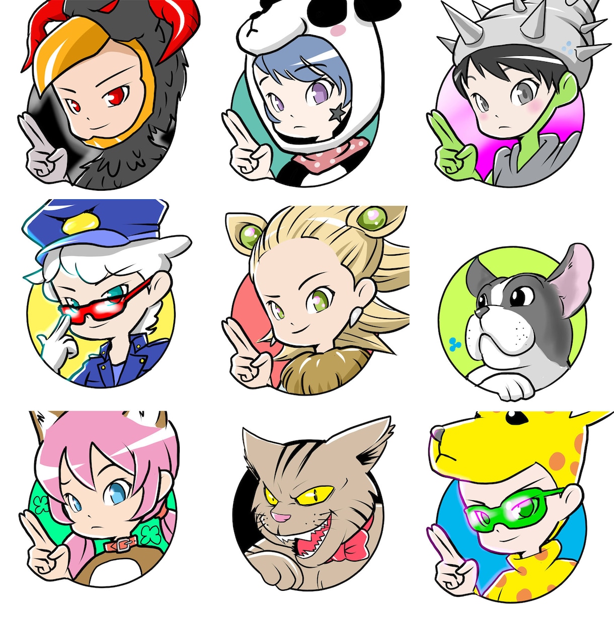 まる枠からちょっぴり飛び出す可愛いアイコン描きます ＳＮＳで注目される！最強オリジナルアイコン！ イメージ8