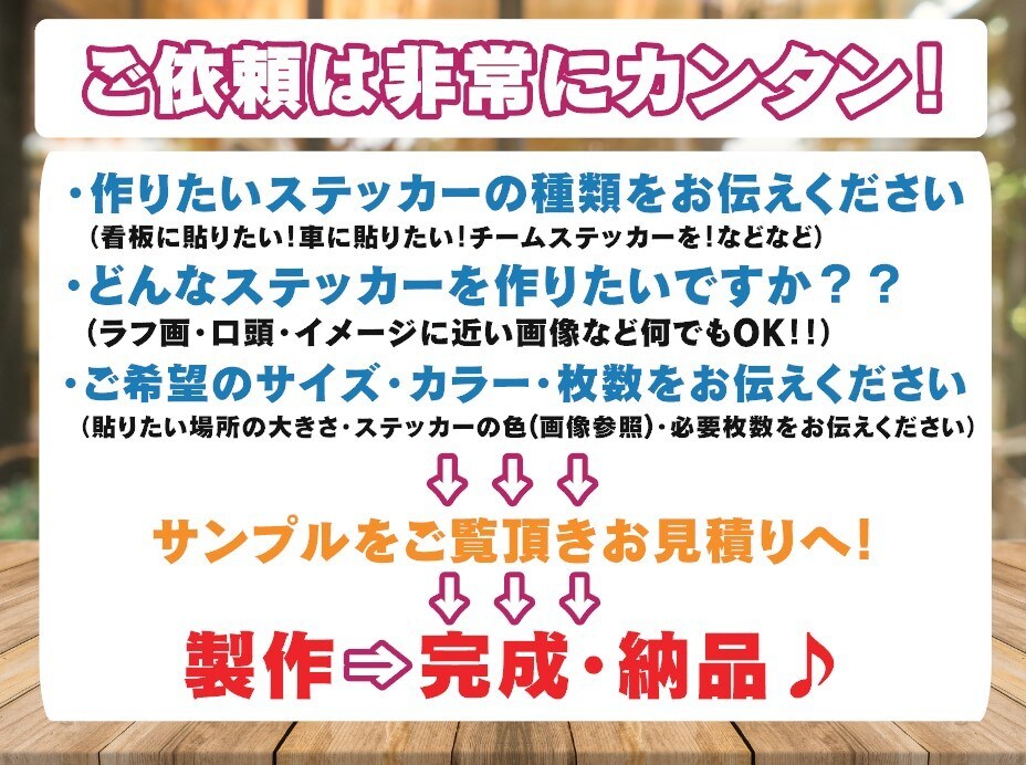 ステッカー製作いたします 店舗･看板･車･チーム･案内など様々なニーズにお応えします！ イメージ2
