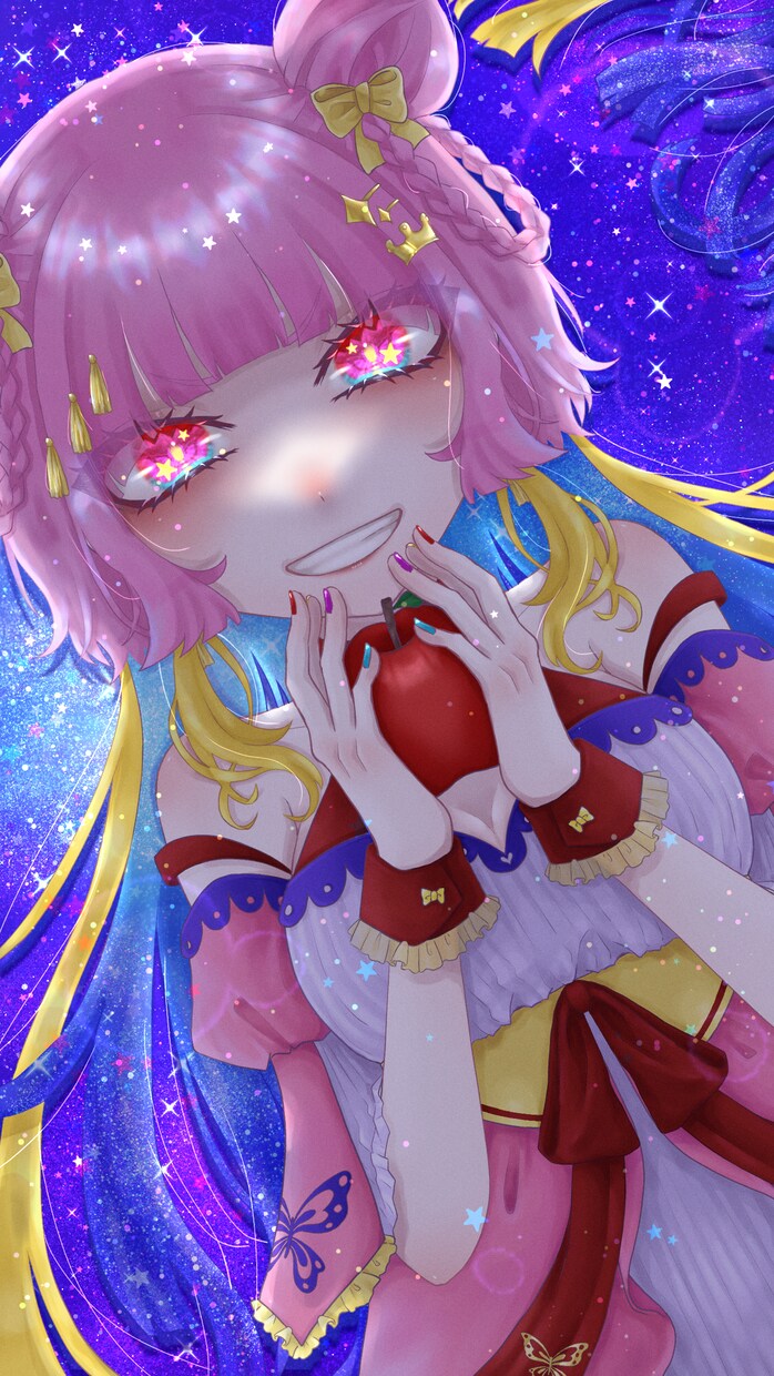 SNSのアイコン等のイラストを制作しております 星空を詰めた宝石のようなイラスト イメージ1