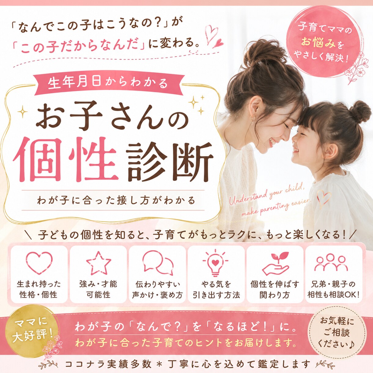 お子さんの個性を診断します 生年月日からわが子に合った接し方を紐解きます イメージ1