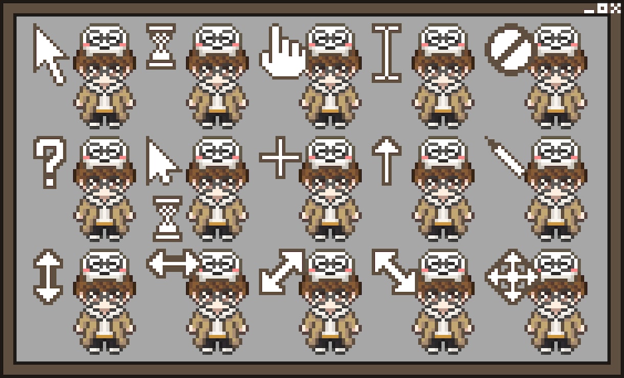 マウスカーソルを作成します ドット絵でオリジナルカーソルを作成します イメージ4