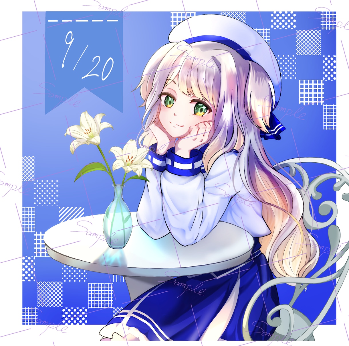 SNSアイコン・一枚絵をお描きします 【オリジナル限定！】引き込まれる瞳と透明感！ イメージ1