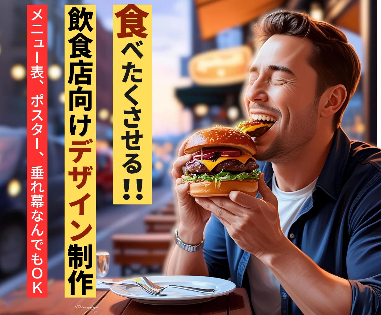 食べたくさせる飲食店向けデザイン制作します 魅力的なビジュアルで集客をサポート！ イメージ1