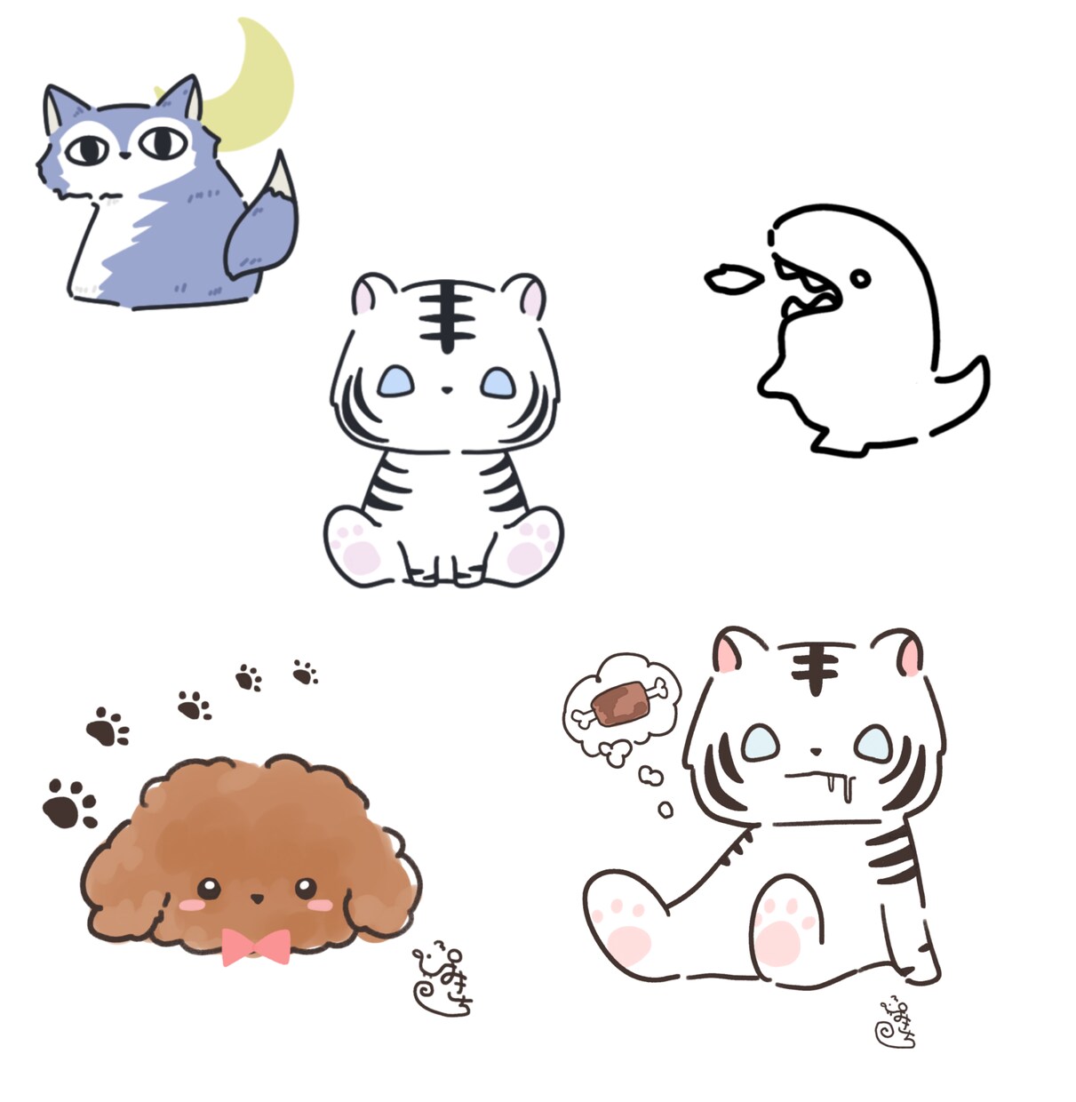 ゆるくてかわいいイラスト描きます 思わず触りたくなるようなゆるいイラストが好きな方へ届け イメージ6