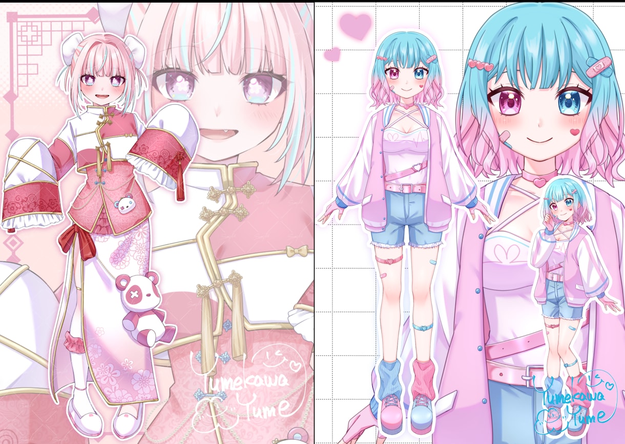 実績650件超え！最高に魅力的な立ち絵制作します Vtuber、IRIAM、グッズ等！キャラデザからも可能です イメージ5