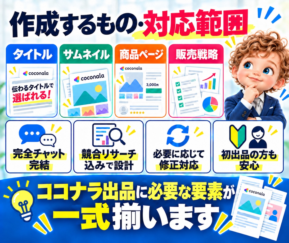 ココナラ出品の文章・画像・販売戦略を一式作ります チャットで答えるだけ｜文章・画像・販売戦略まで一式納品 イメージ6