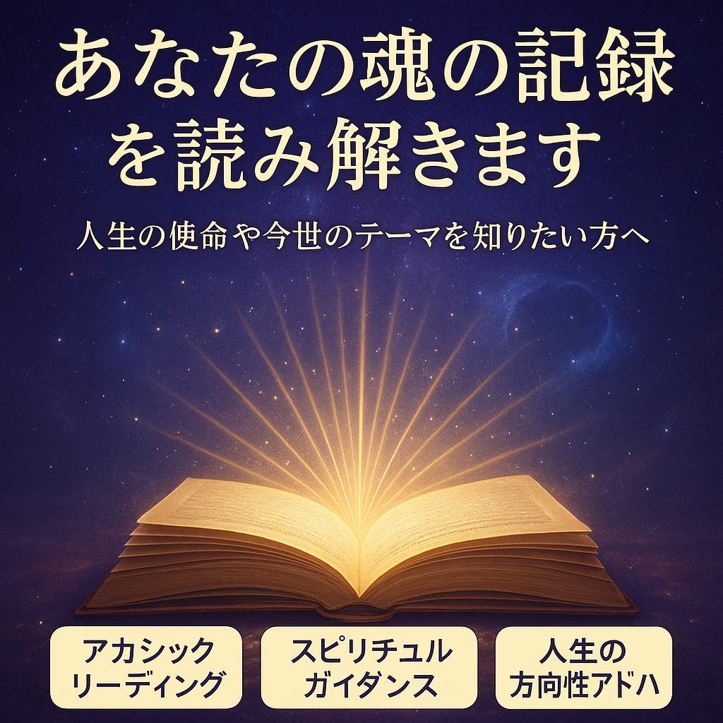 アカシックレコードであなたの魂の記録を読み解きます 人生の使命や今世のテーマを知りたい方へ イメージ1