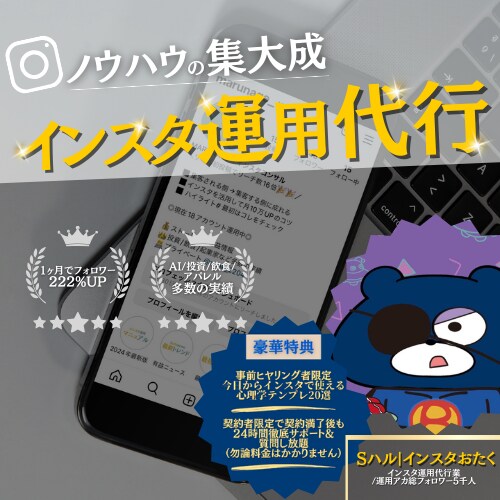 インスタ歴10年現役プロがインスタ運用致します [投稿制作]から[全部丸投げ]なら現役プロにお任せ！ イメージ1