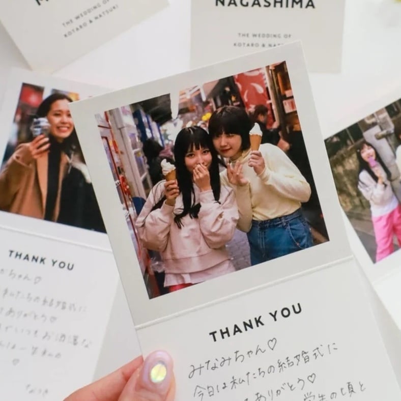 ゲストの写真入り◎フォト付き席札を納品します 手書きメッセージで想いが伝わる♡ イメージ1