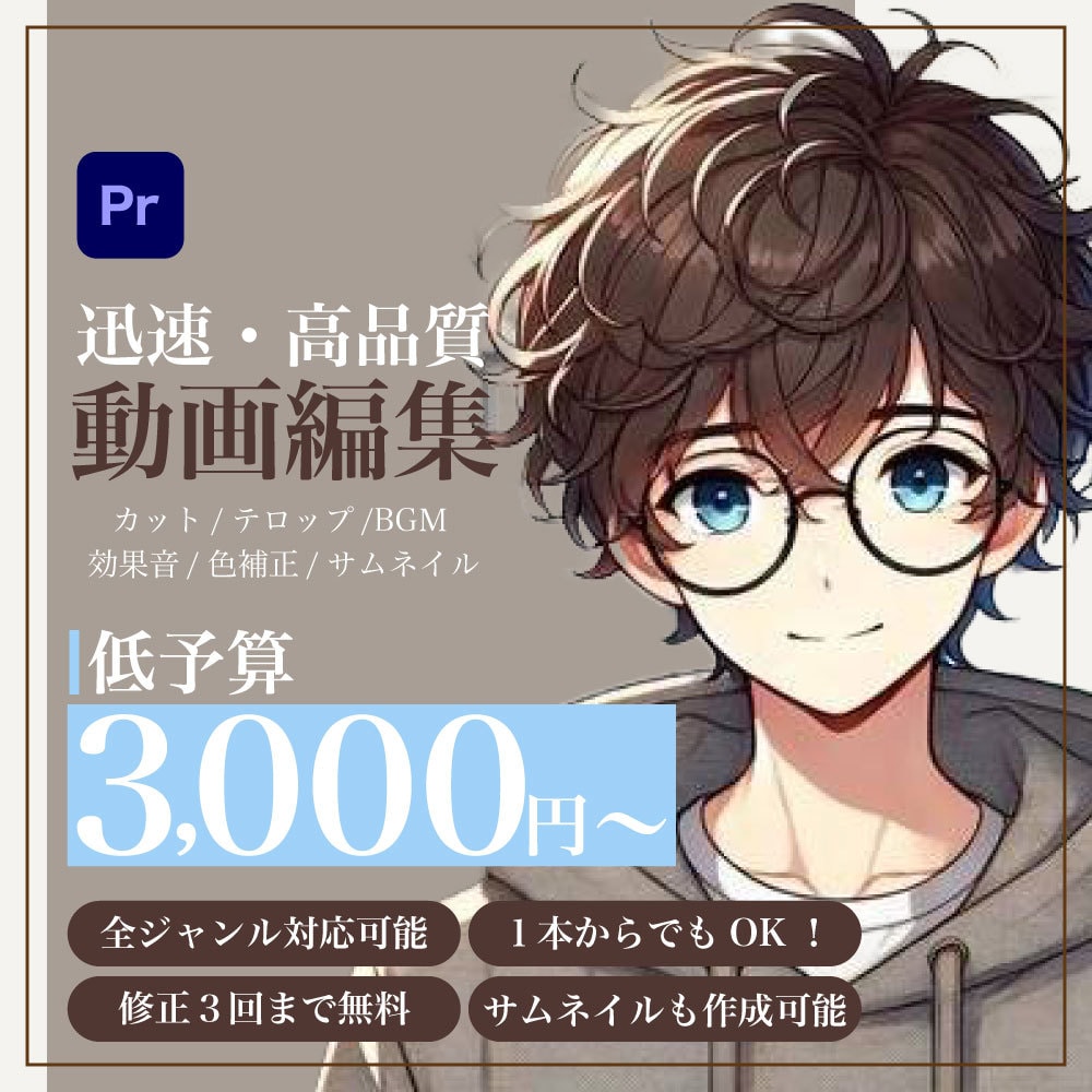 最安値　迅速・高品質な動画制作いたします １本あたり3,000円から承ります！ イメージ1