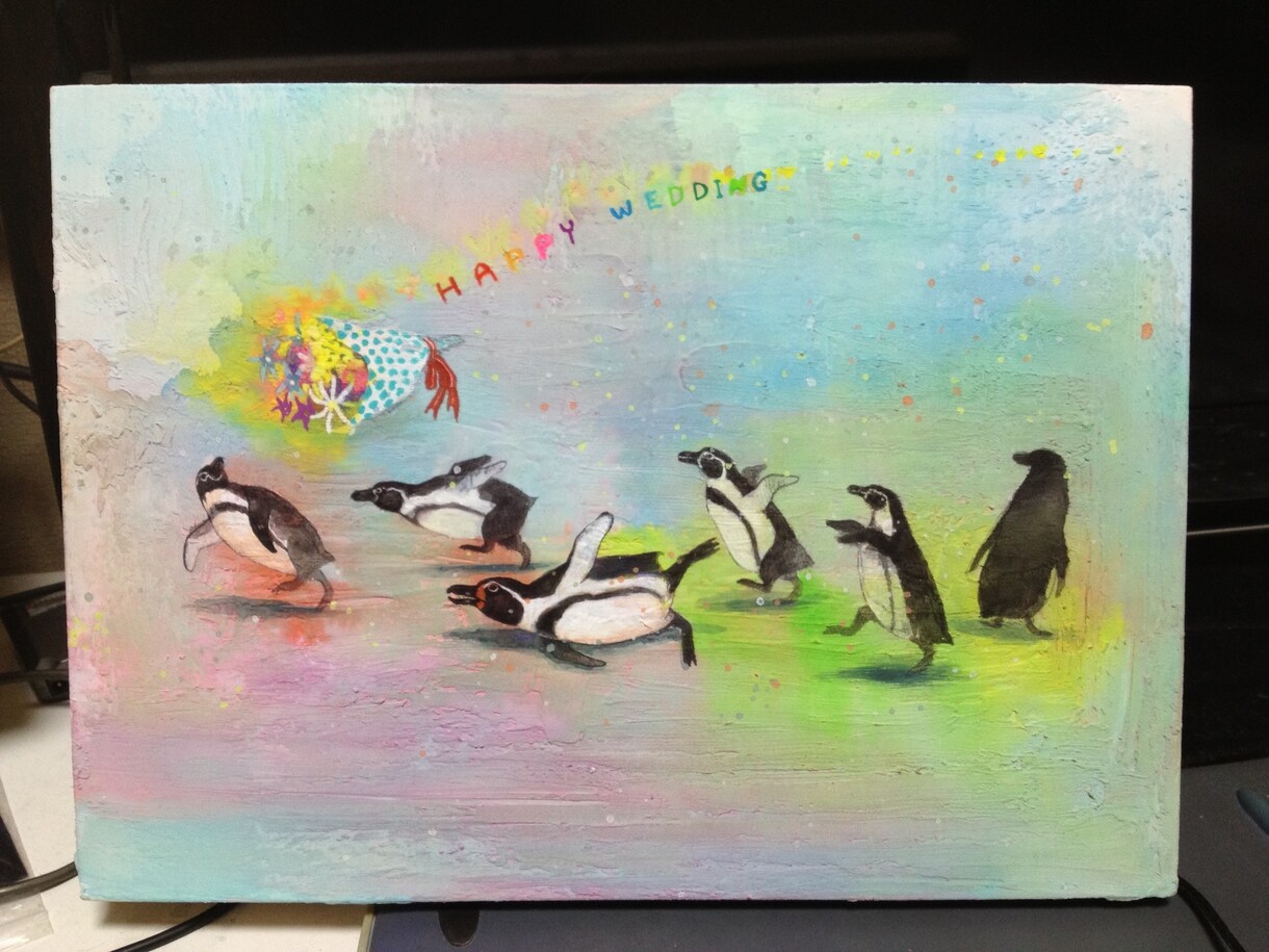 手描きの動物イラストを描きます キャンバス(SMサイズ)に手描きのイラストを描きます。 イメージ4