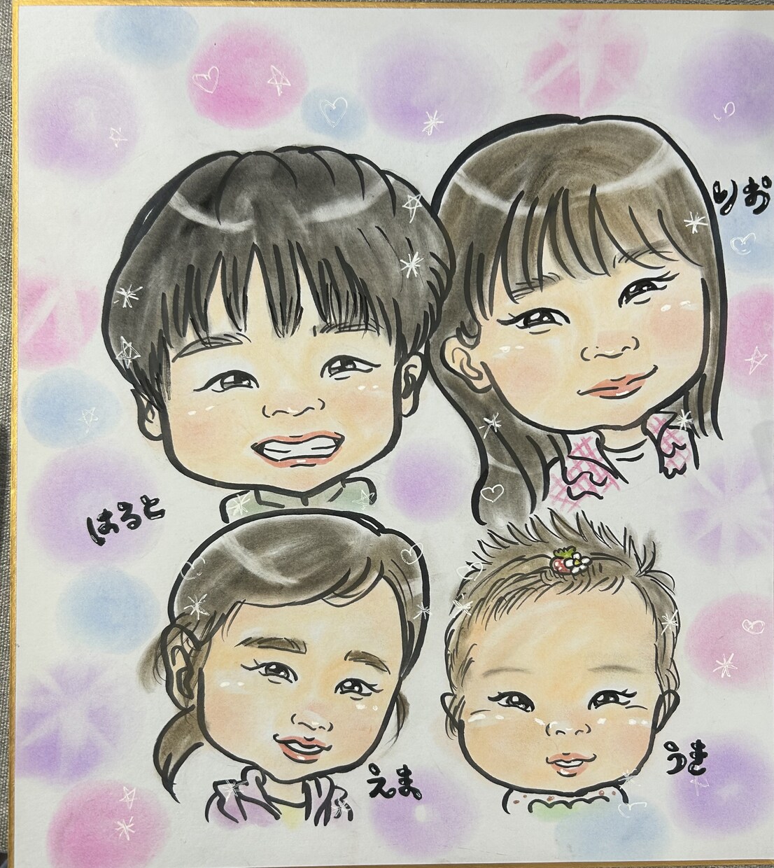 特徴を誇張しない優しい似顔絵作成します ペット、家族、カップル、お祝い、インテリアにいかがですか？ イメージ6