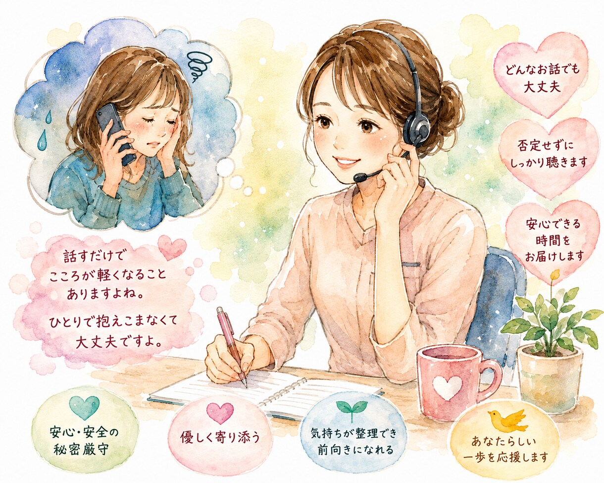 愚痴聞きます 気持ちを吐き出して、すっきりしませんか？ イメージ1