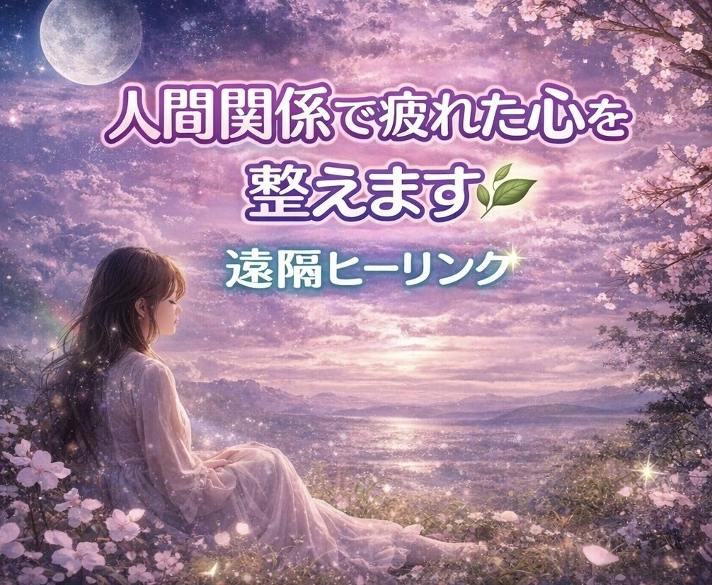 人間関係で疲れた心を静かに癒します 乱れたエネルギーバランスを遠隔ヒーリングにて調整いたします！ イメージ1