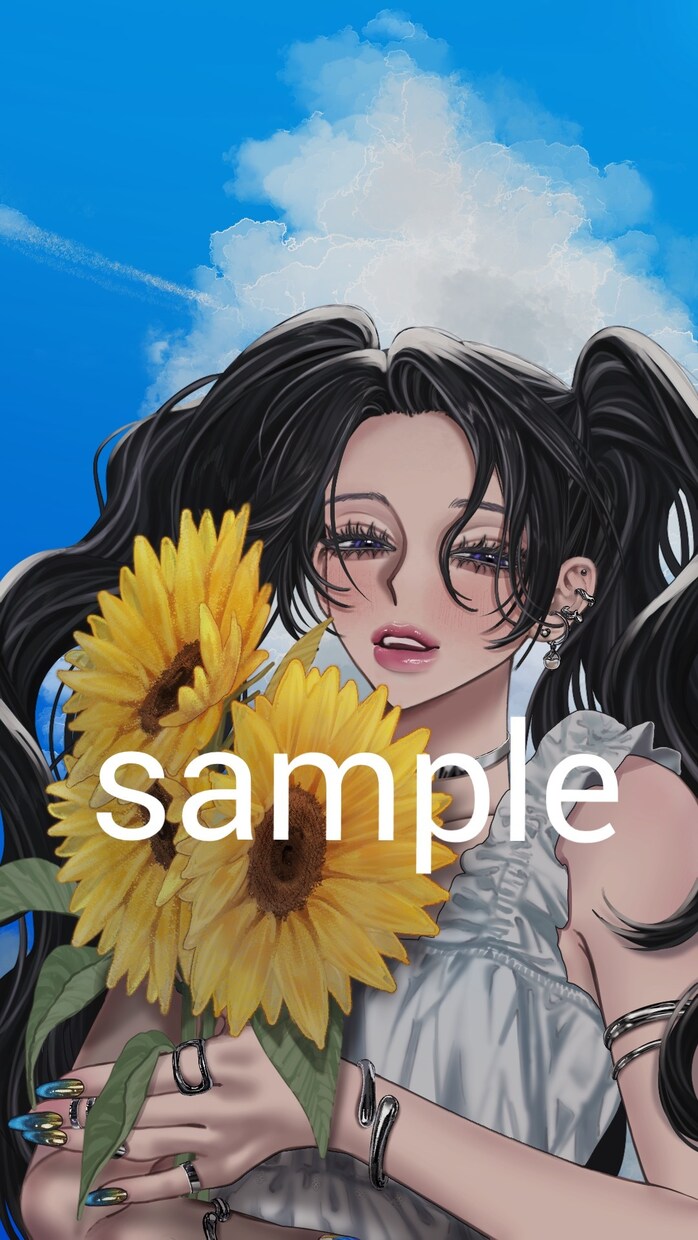 アイコン、イラスト制作します 綺麗で目力のある女の子が得意です。 イメージ9