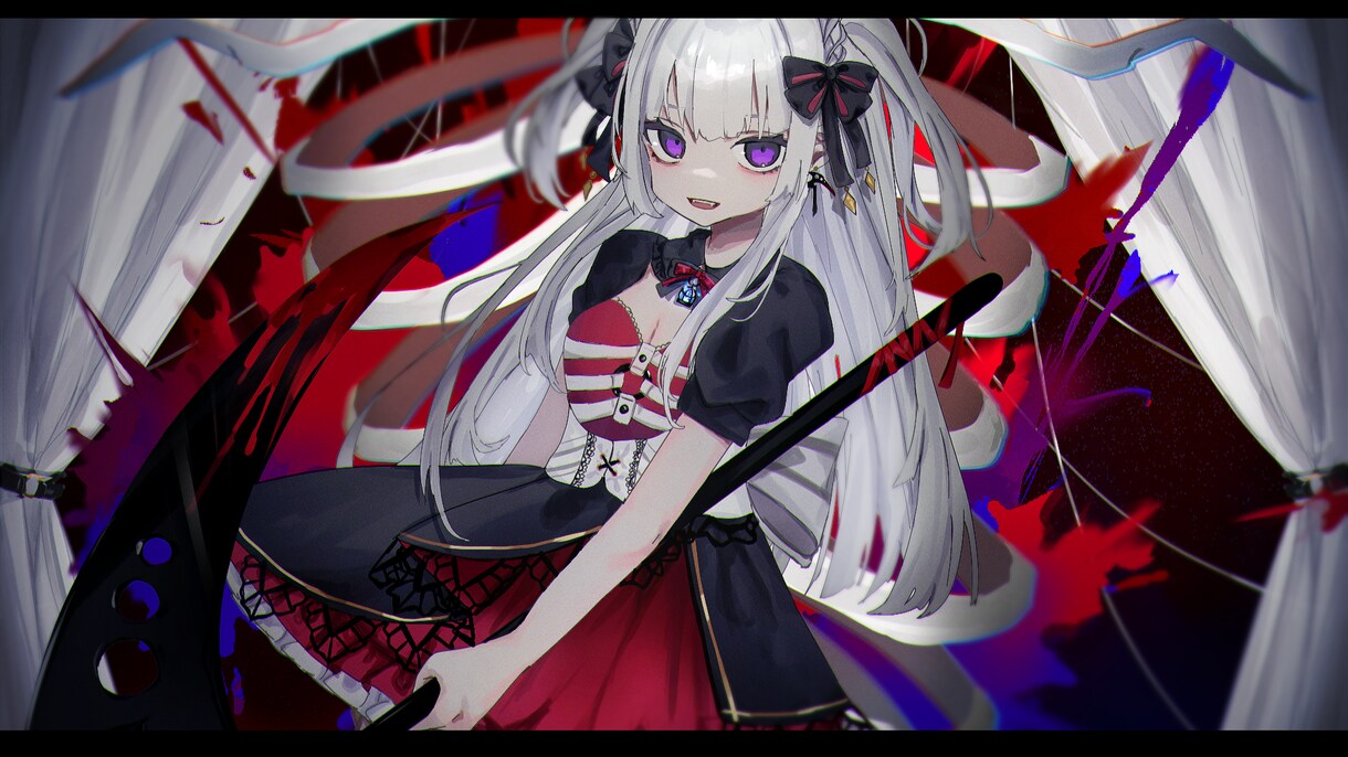歌ってみたなどMV一枚絵作成致します ダークで唯一無二な世界観が得意です イメージ1