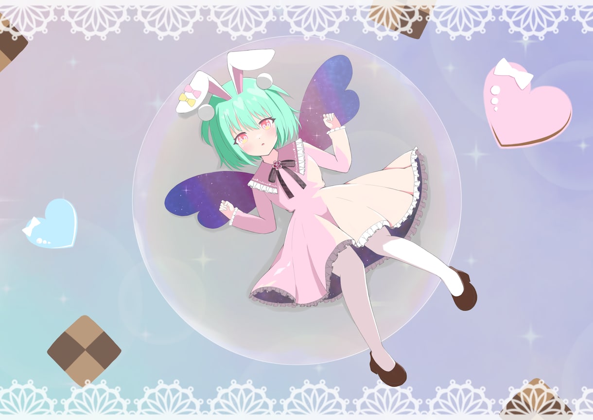 SNS用アイコンや1枚絵を描きます ふわっとした可愛らしい女の子を描きます✨️ イメージ1
