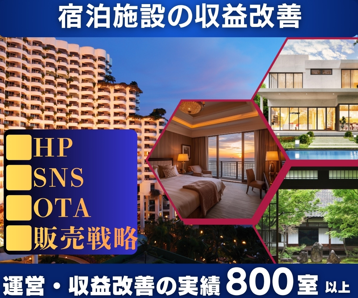 OTA集客支援　民泊・貸別荘の収益改善支援します 【800室以上】WEB集客全般、OTA運用サポートします イメージ1