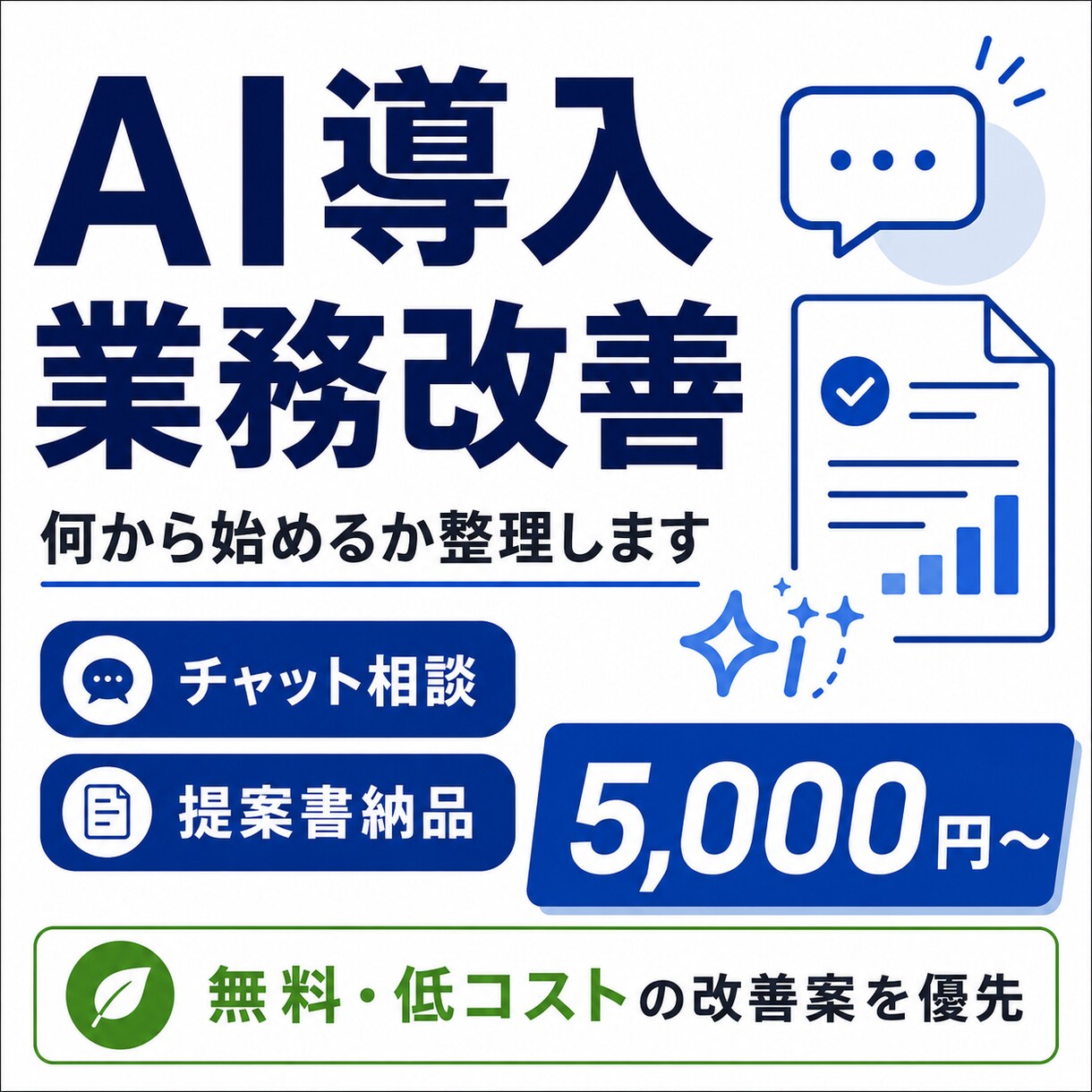 生成AIで効率化できる業務を提案書にまとめます 課題整理から問題解決まで｜先着5名様1,000円モニター価格 イメージ1