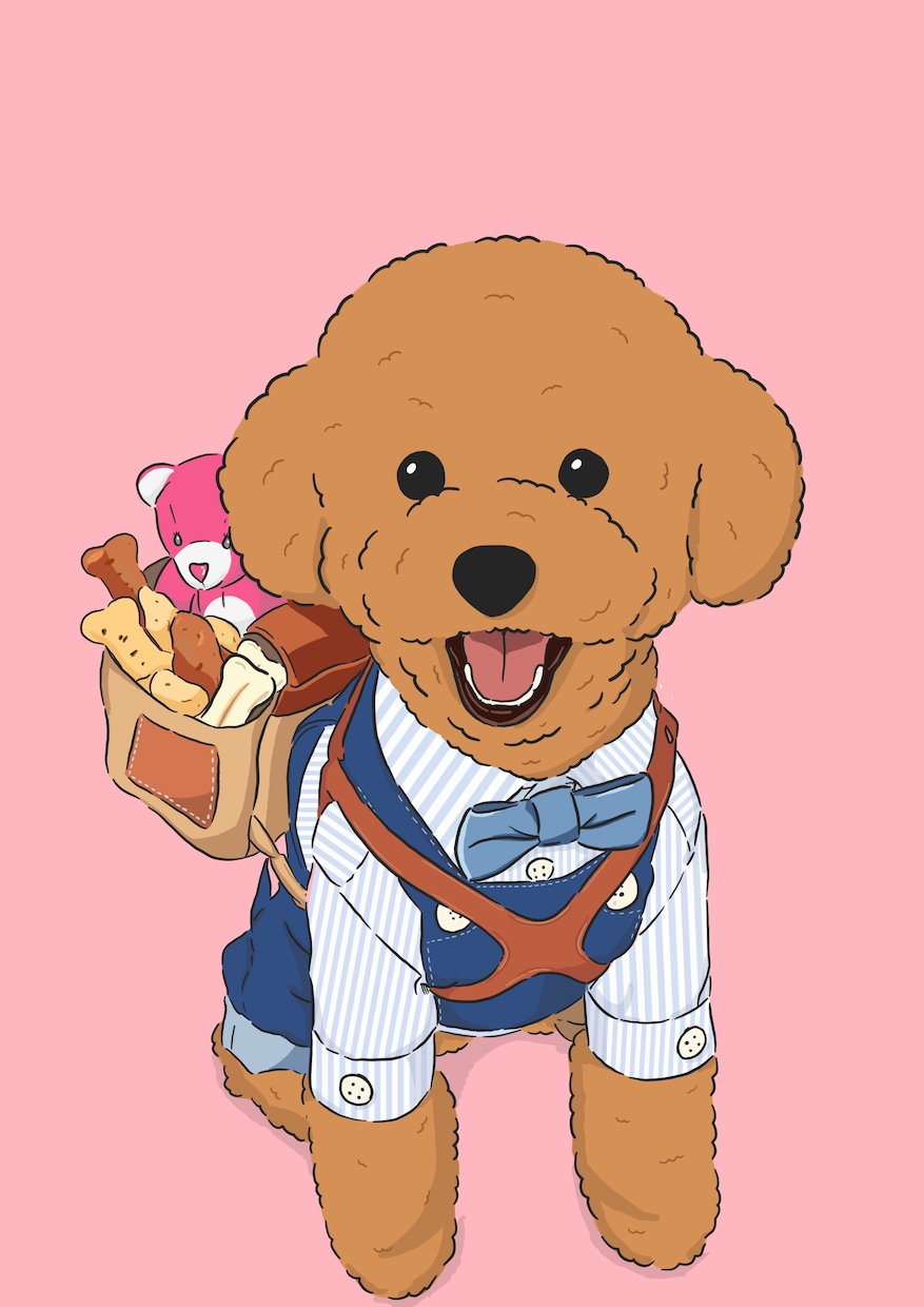 可愛い！うちの子のペット似顔絵イラスト描きます 絵本のような愛らしいペットの似顔絵 イメージ1