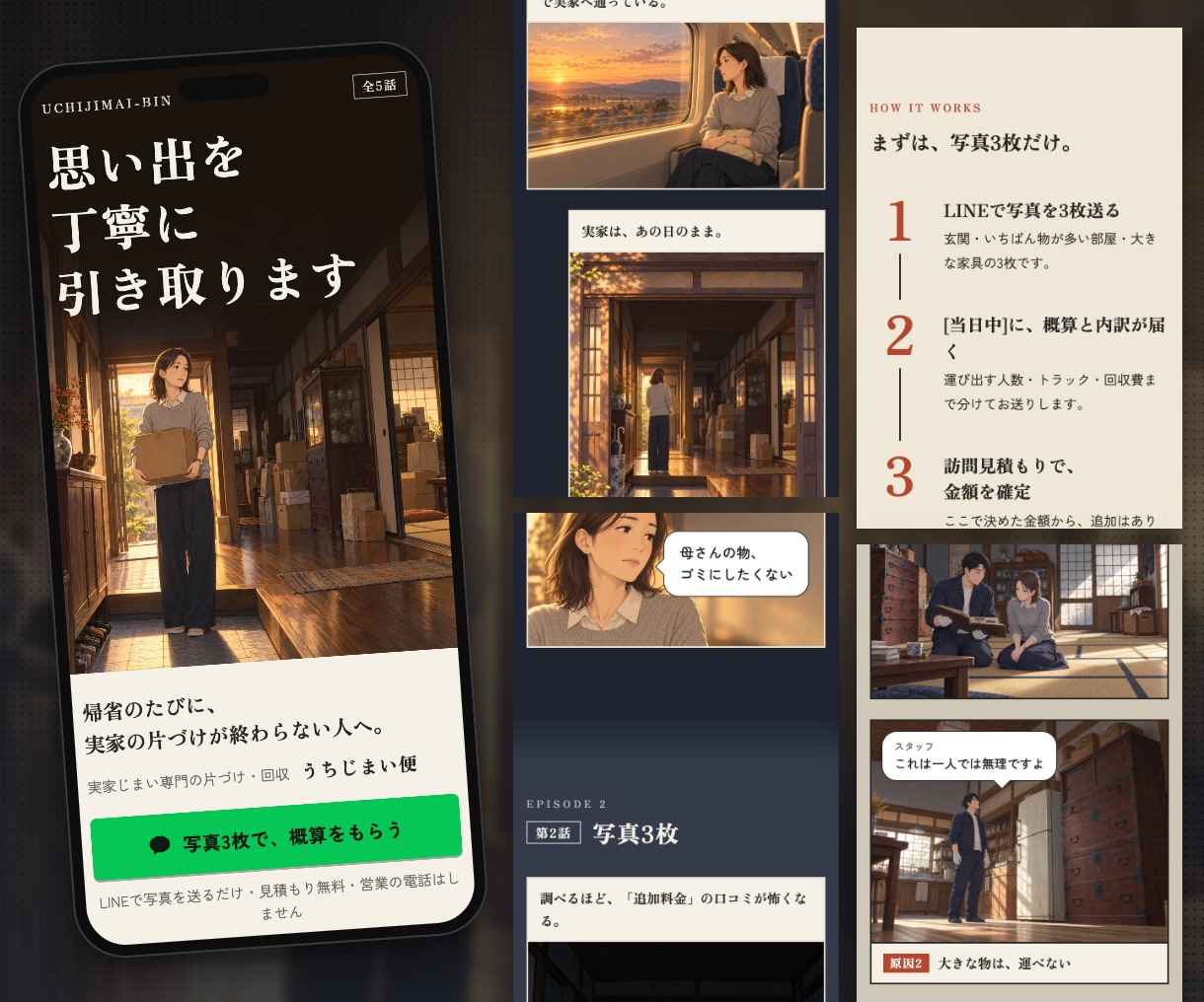 原稿ゼロOK！構成〜公開まで丸ごとLP作ります 構成案を見てから決められる｜写真なしOK｜月額0円 イメージ4