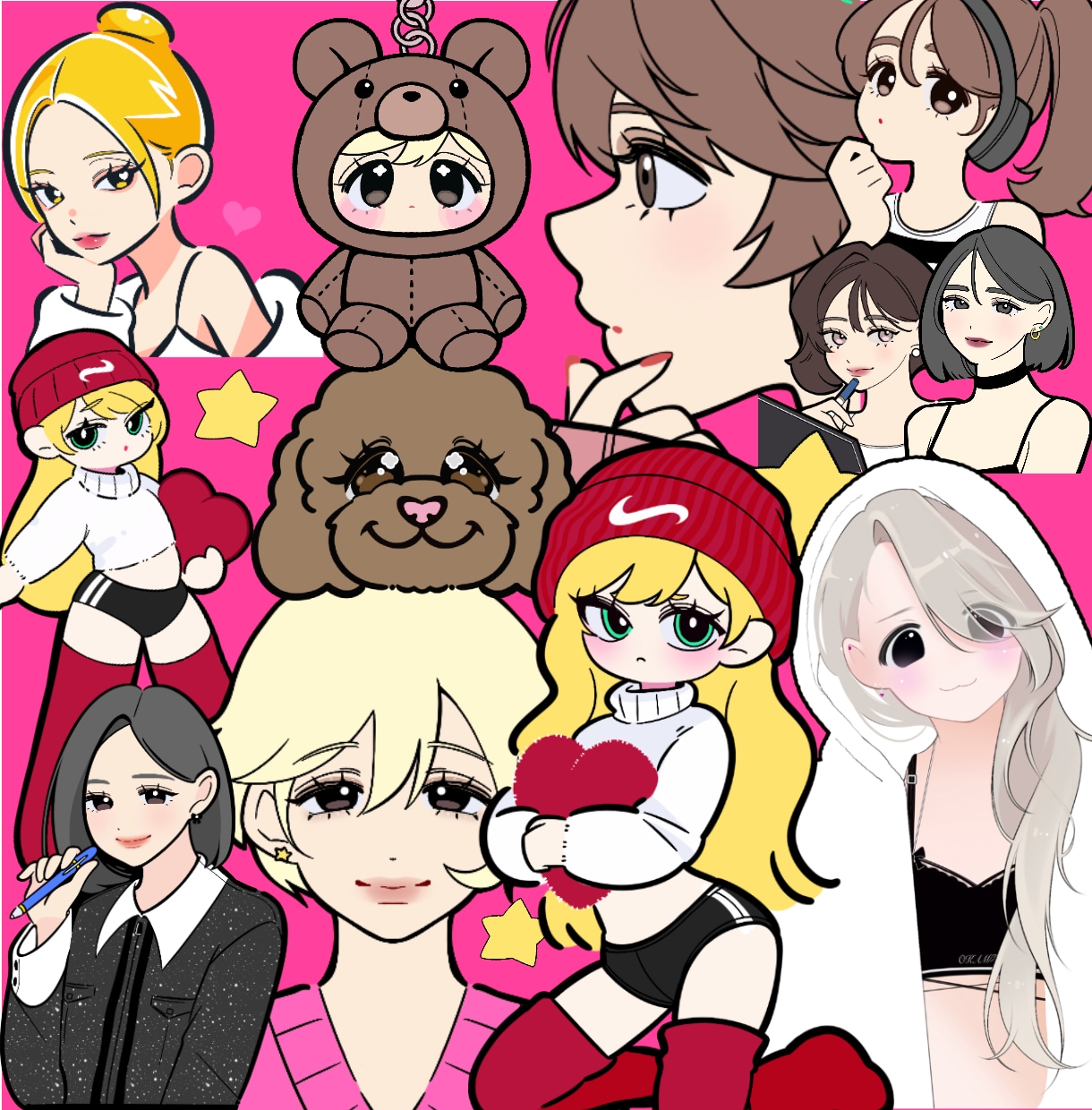 ポップなSNS用アイコン描きます 写真から描けます♡オリジナルで個性が輝くデフォルメ似顔絵 イメージ3