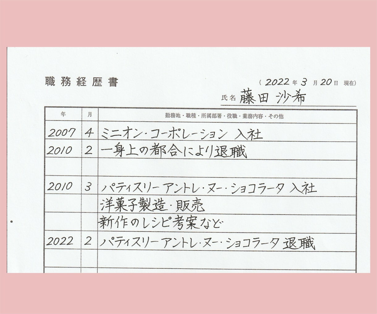 格安！【真面目文字】で履歴書・職務経歴書代筆します 格安！封筒宛名書き無料！最短即日発送！ イメージ6