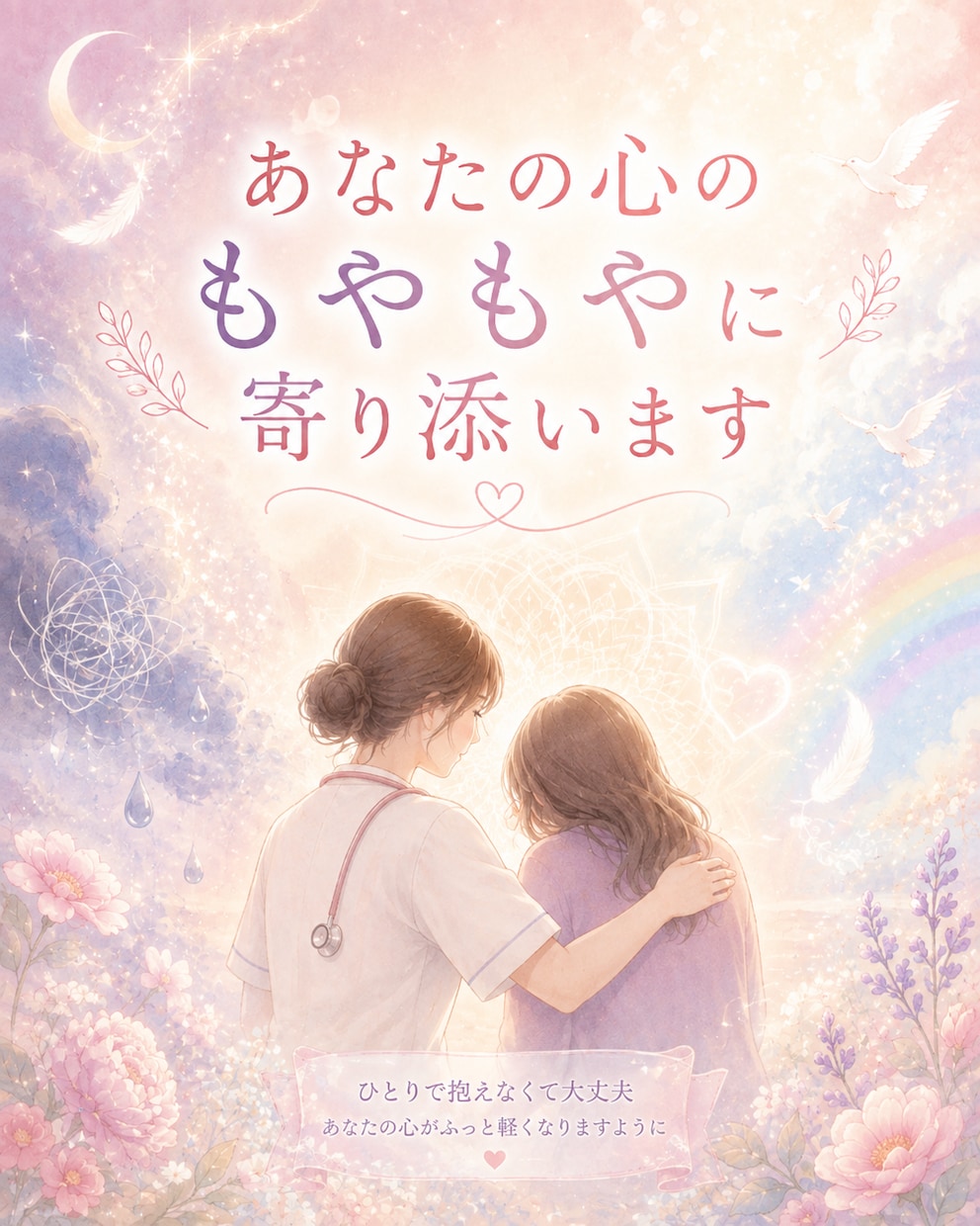 看護師があなたの心のもやもやに寄り添います 誰にも相談できずに苦しんでいる悩み。不安に寄り添います。 イメージ1