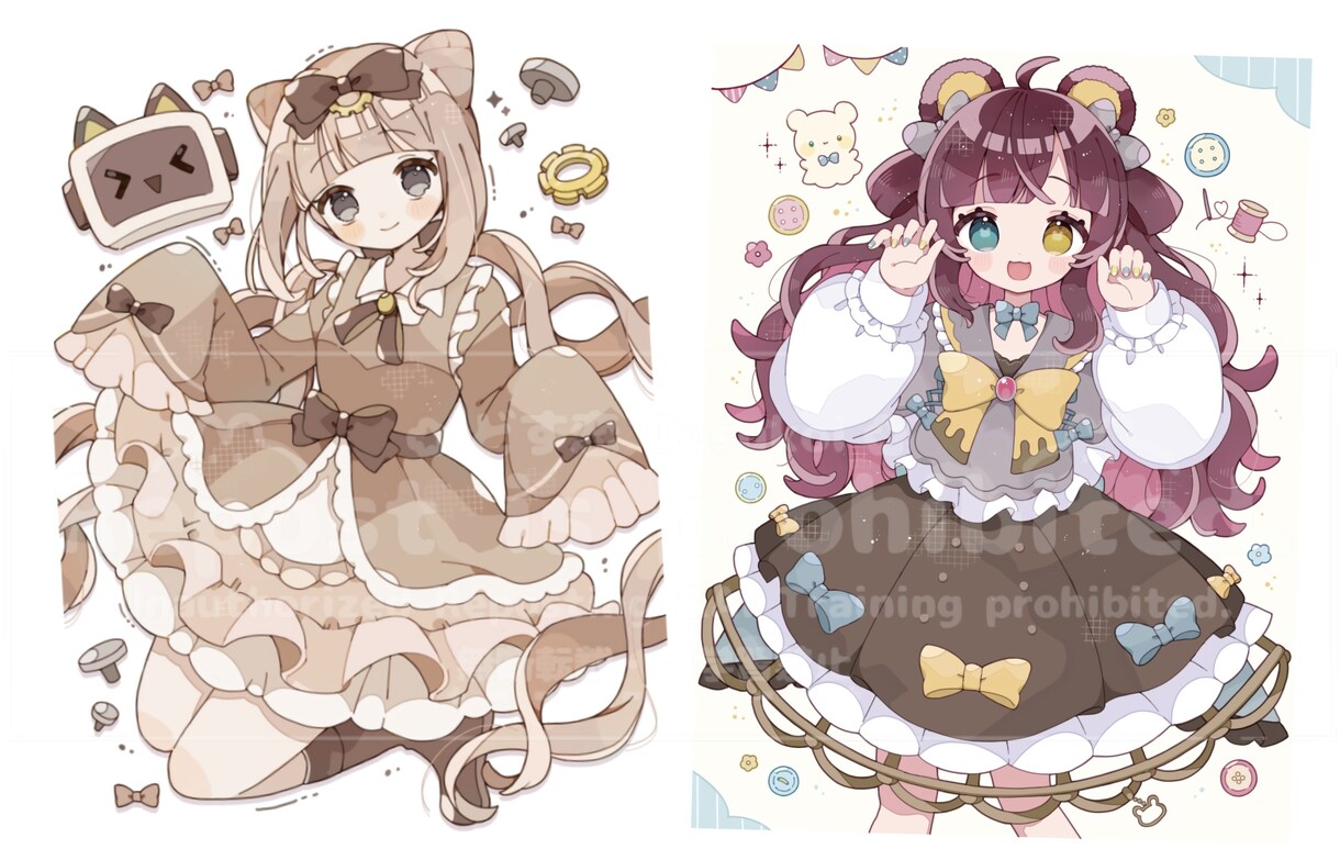 ポップで可愛いキャラクターイラストを描きます アイコン、立ち絵、動画や配信用イラストなどなど！ イメージ8