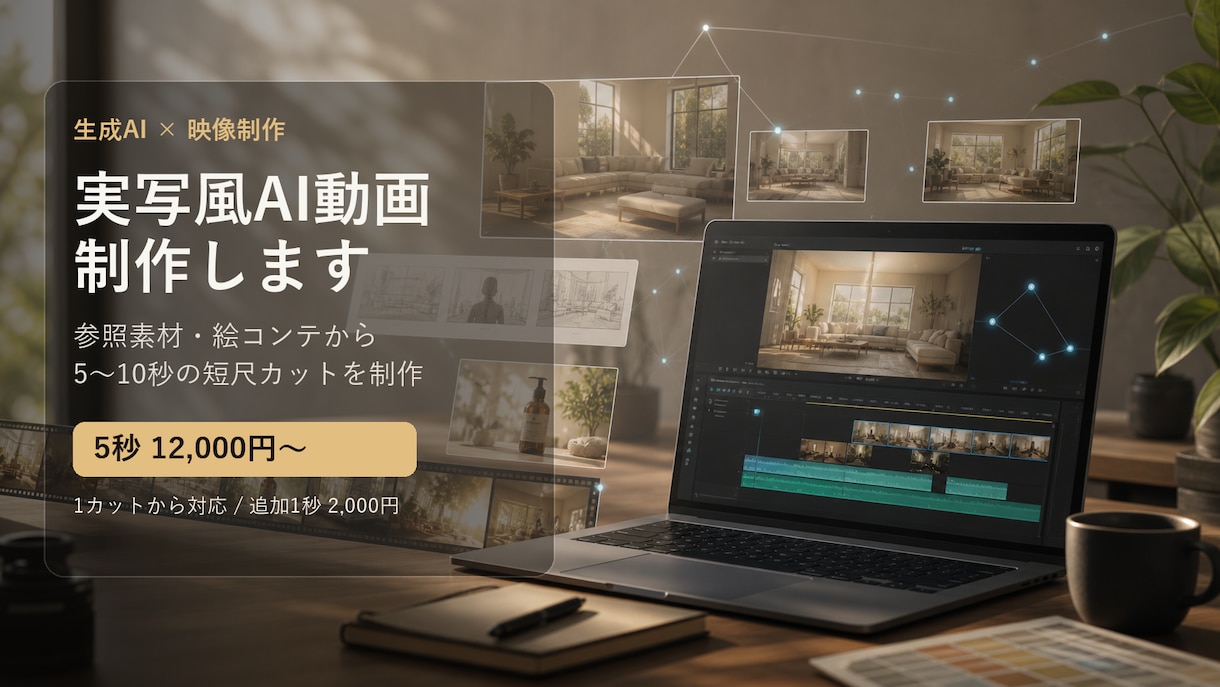 実写風AI動画を制作します 参照素材から短尺映像を丁寧に制作 イメージ1