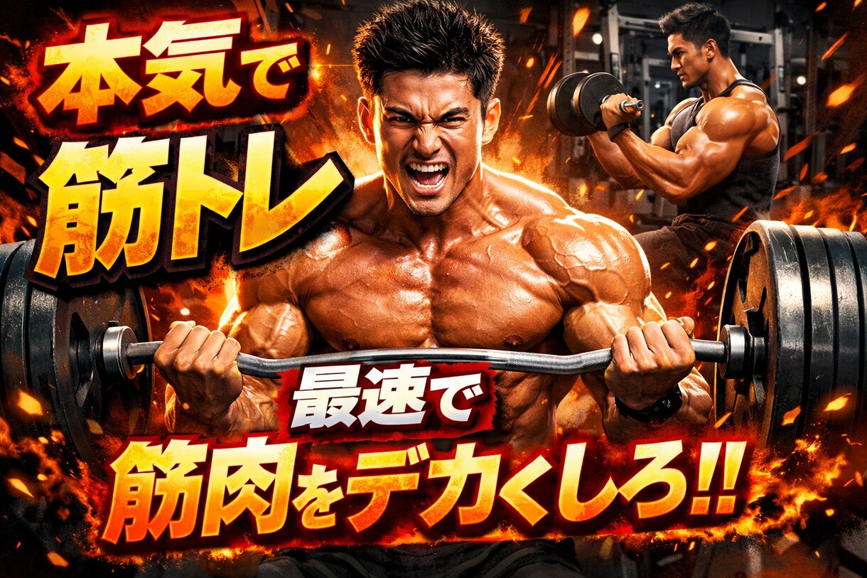 確実に筋肉をつけるメニューや悩みを解決します 【男女問わず】1ヶ月コース！本当に今のままで大丈夫ですか？？ イメージ1