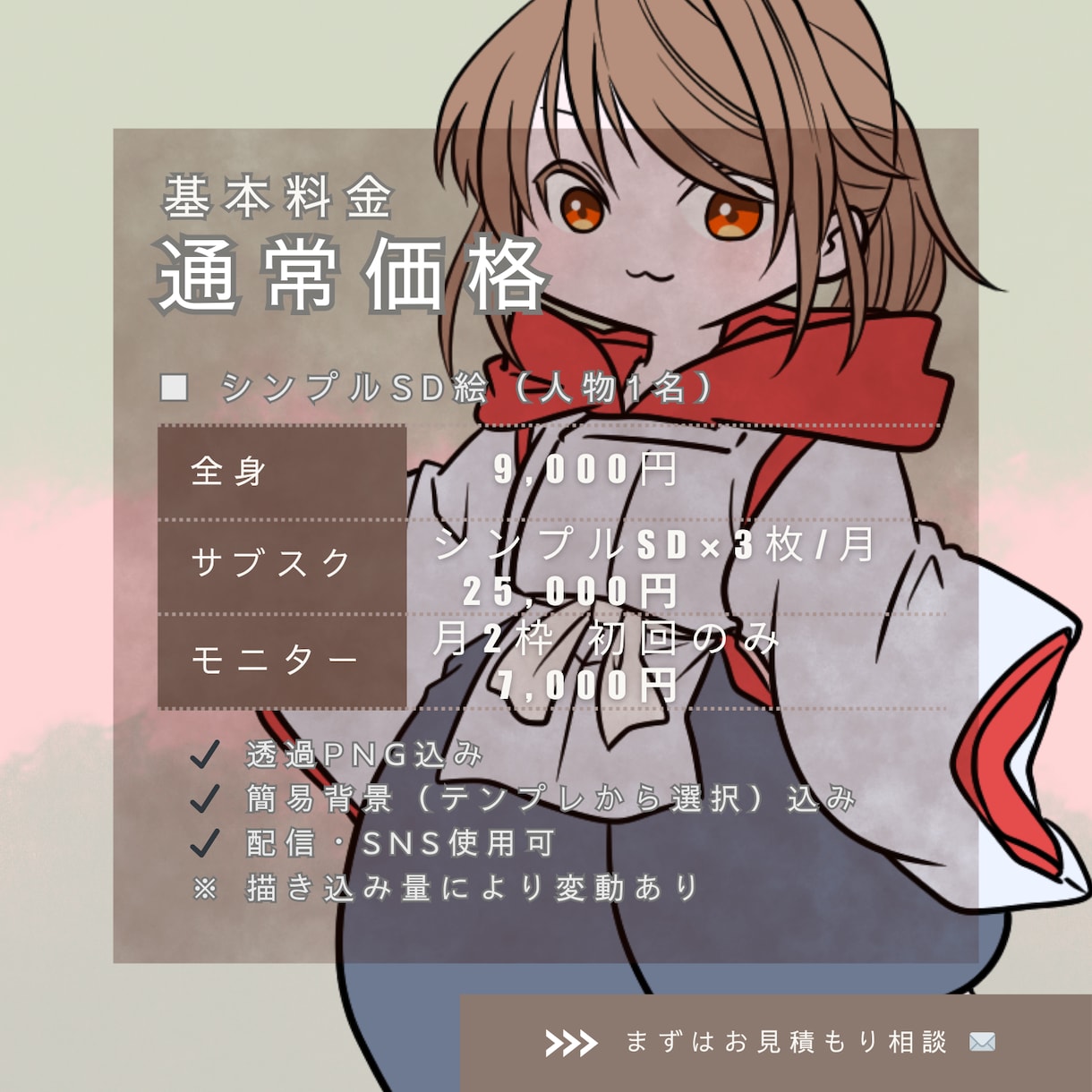 4頭身のSDイラストを制作します 表情をこだわったSDキャラ絵を制作します イメージ2