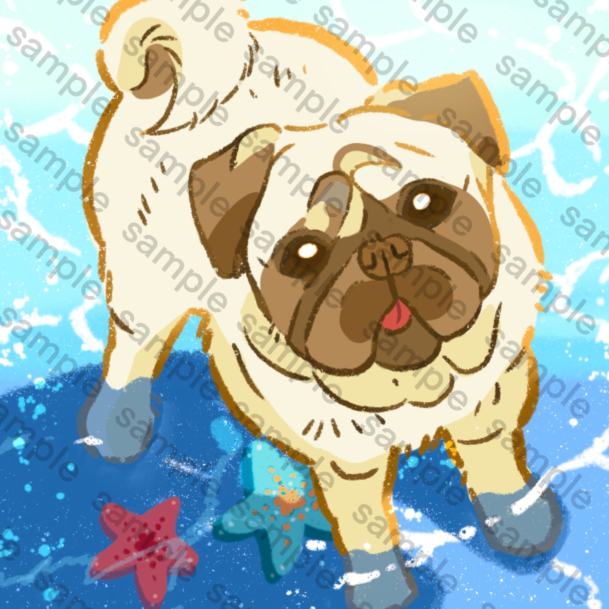 ペットのイラスト｜可愛いデフォルメ風に描きます 【最短5日納品】 SNSアイコン、自分用グッズ、贈り物 イメージ1