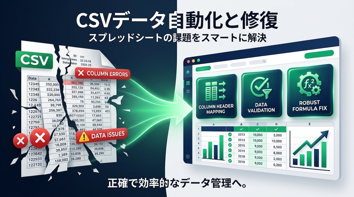 CSV集計とPDF帳票作成を自動化します 毎回の転記と集計を、決まった手順で処理できる形に イメージ1