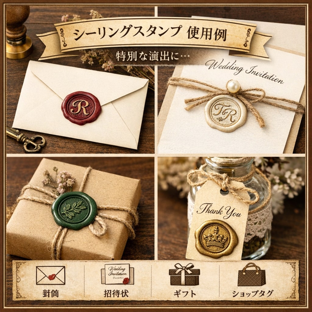 シーリングスタンプ入稿フルオーダーでお作りします 初心者用スターターセット25㎜丸形真鍮/ハンドル/蝋/収納箱 イメージ3