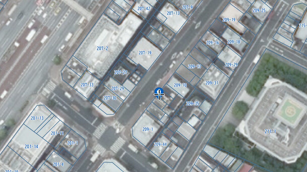 不動産営業マン向け　航空写真付き地番図を作成します 「航空写真で見える、正確な地番図」 イメージ1