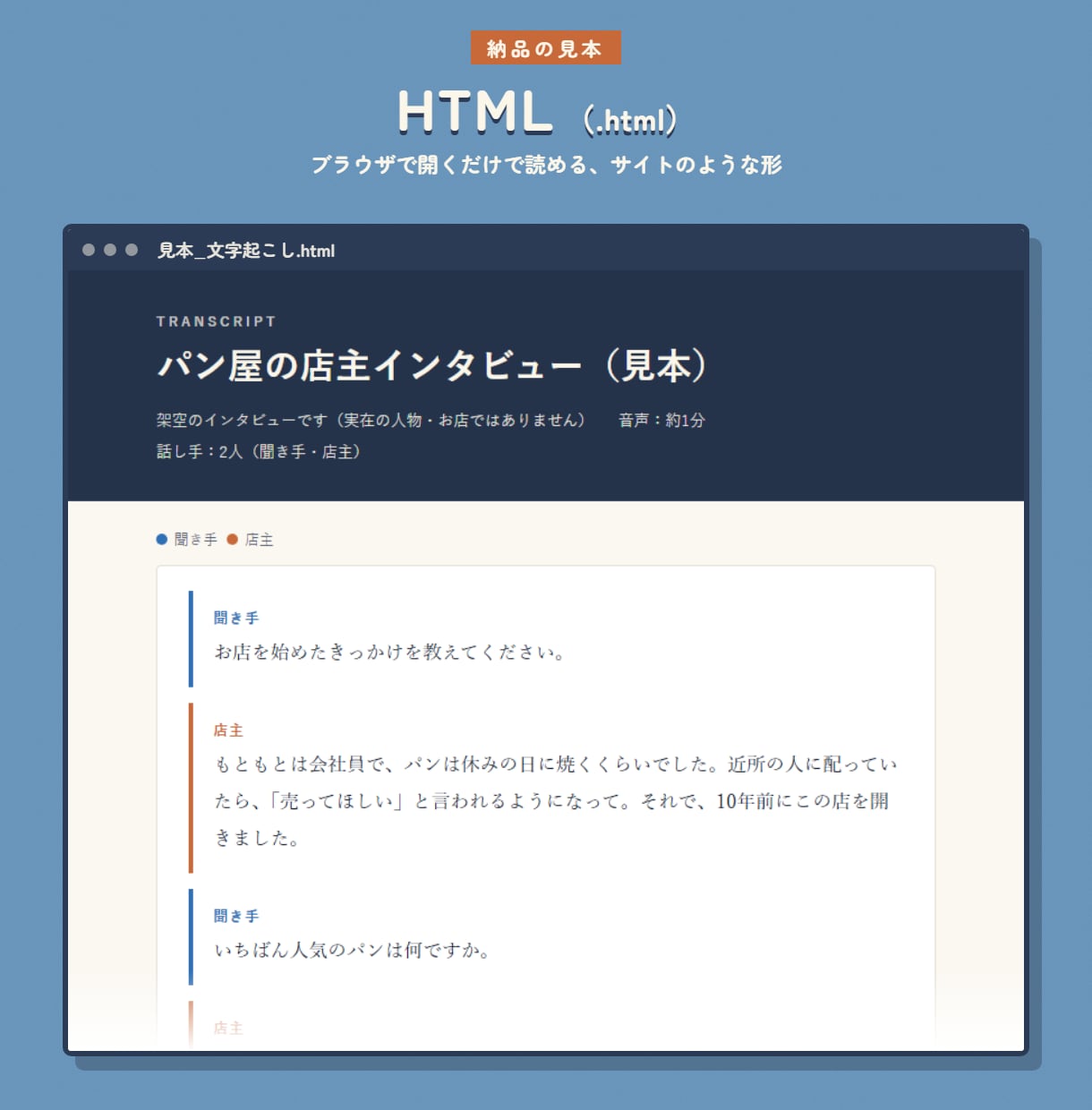 キャラと一緒に、動画や対談を文字起こしします 聞き役のコエと書き役のモジが、あなたの声を文章に！ イメージ6