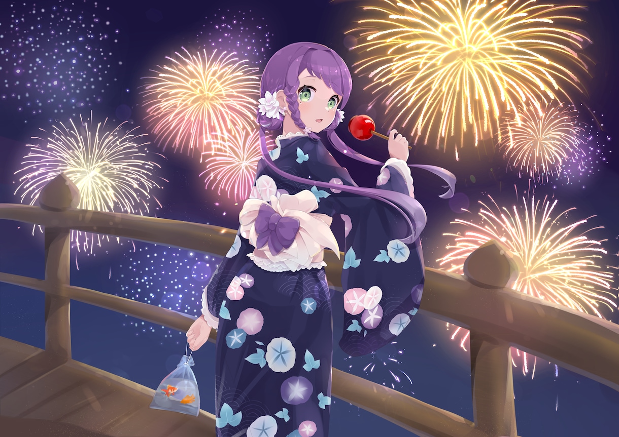 高品質で綺麗な目を引くイラストをお描きします ◇ 商用・二次利用無料！一枚絵・MVイラスト等。 イメージ5