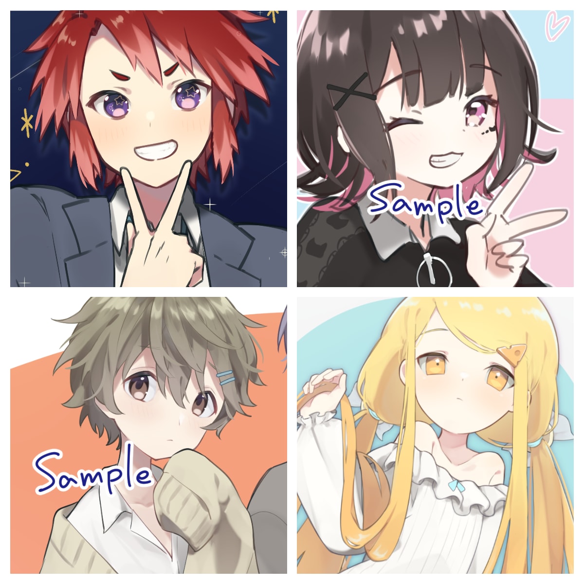 SNSで使えるアイコンお描きします 動画や配信等にもお使いいただけるイラストをお描きします！ イメージ8