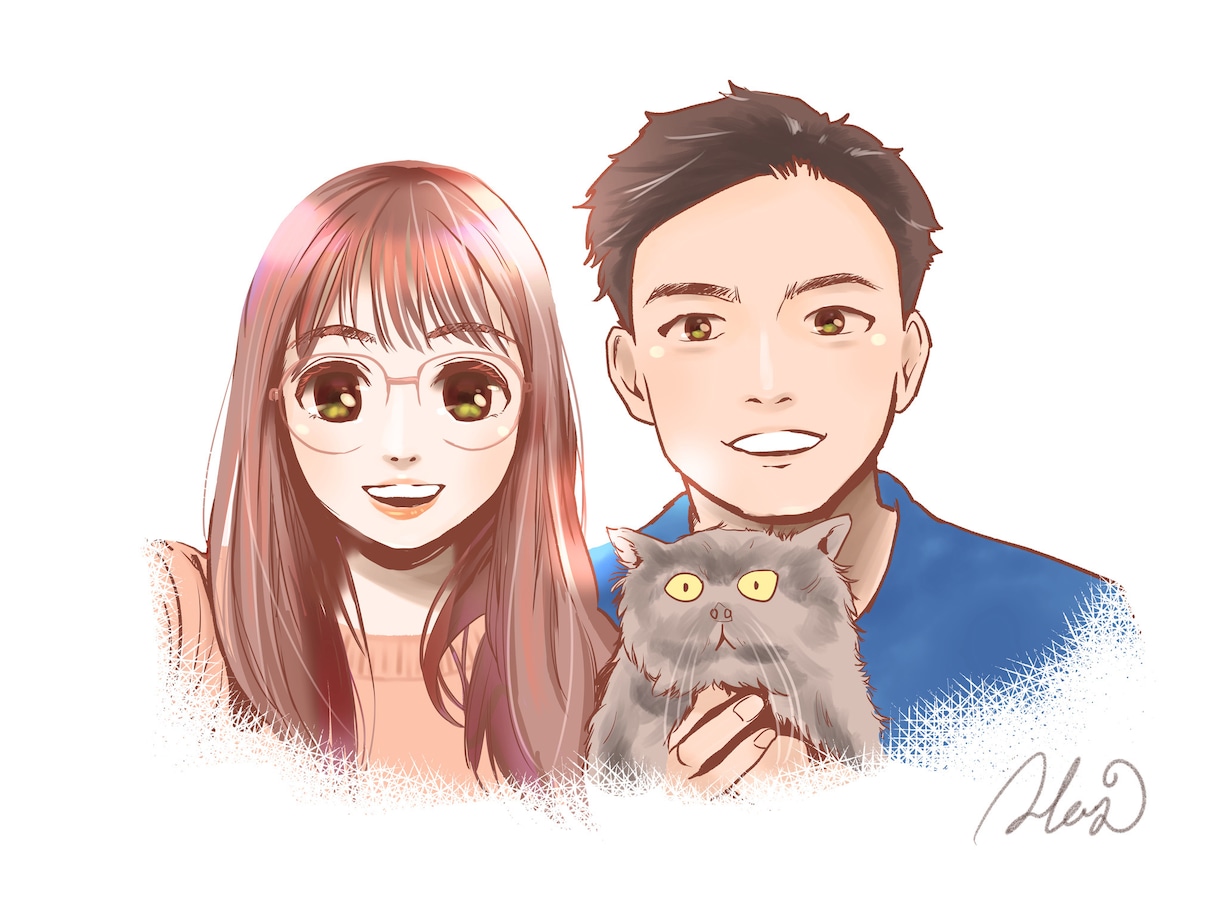 高い画力！名刺やプロガ、記念用に描きます 漫画のヒロインのような似顔絵を思い出に❗️ イメージ2