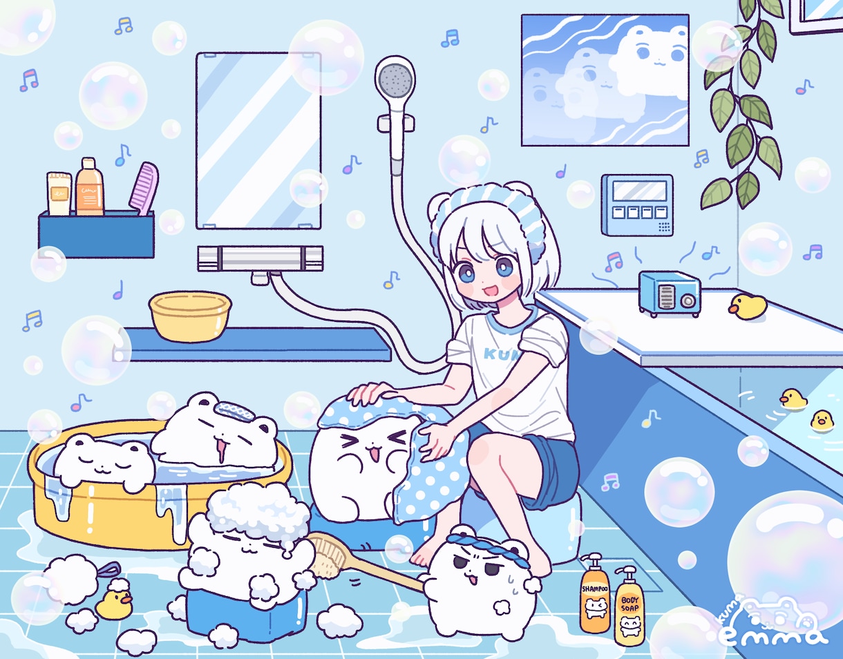 ゆるふわポップなイラストお描きします アイコン、立ち絵、一枚絵、動画・配信用等 イメージ4