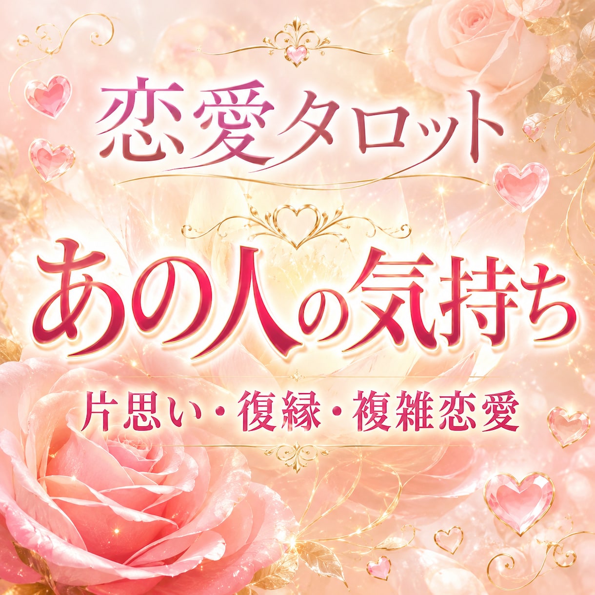 恋愛タロット占い　あの人の本音鑑定します お相手の気持ちを知り恋を叶える方法をお伝えします イメージ1