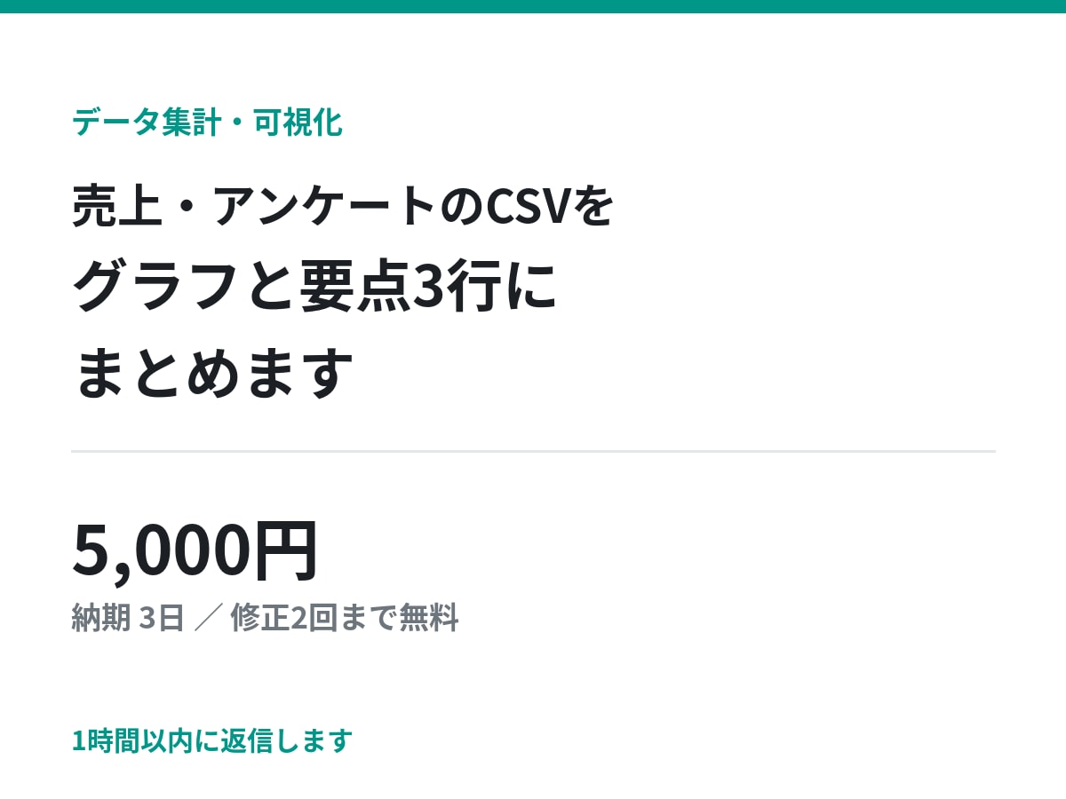 CSV・Excelをグラフと要点3行にまとめます 数字は取れているのに、見方が分からない方へ イメージ1