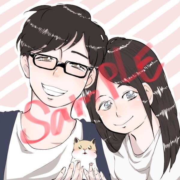 可愛く美化して似顔絵をお描きします アイコン用、名刺用、贈り物用。忠実にかつ可愛くお描きします。 イメージ2