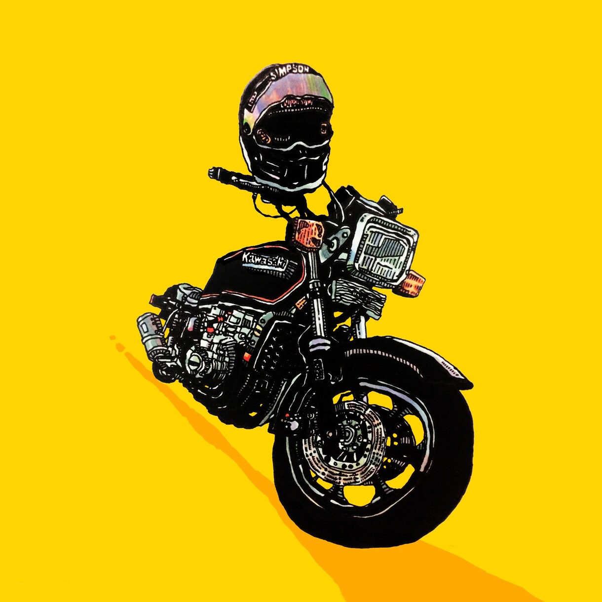 バイク/おしゃれ/絵/イラスト描きます あなたのバイクを味のある絵にします。 イメージ3