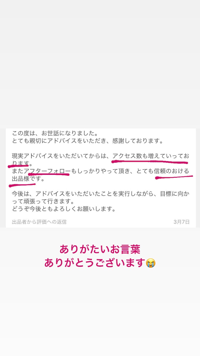 リピーター専用⭐️引き続きココナラサポートします 再び行き詰まってどうすれば...納得いくまでサポートします！ イメージ2